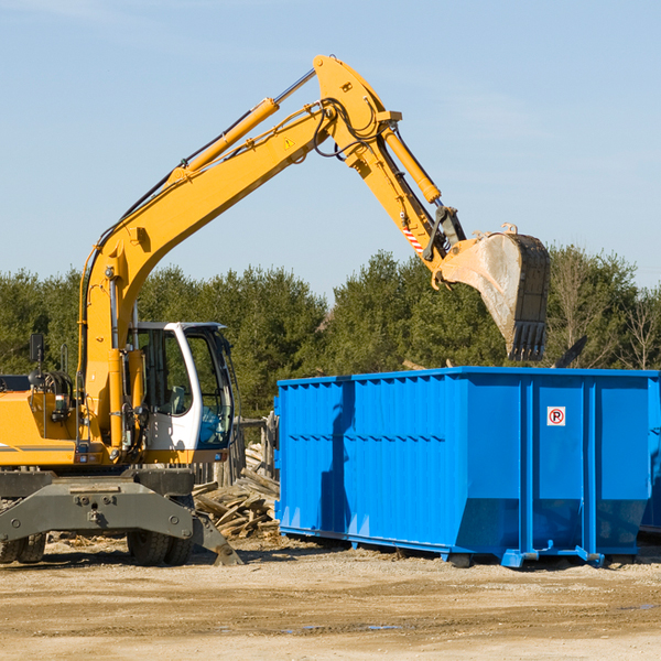 what size residential dumpster rentals are available in Sinclairville NY